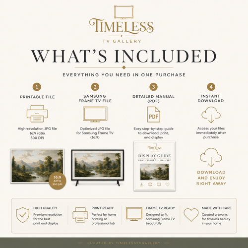 12 Old World Landscape Art Bundle, Vintage Wall Art, Samsung Frame TV (Digital Download)