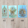 Thai Yantra Amulet Sticker: Gold Embossed Talisman, Waterproof Decal | Set B