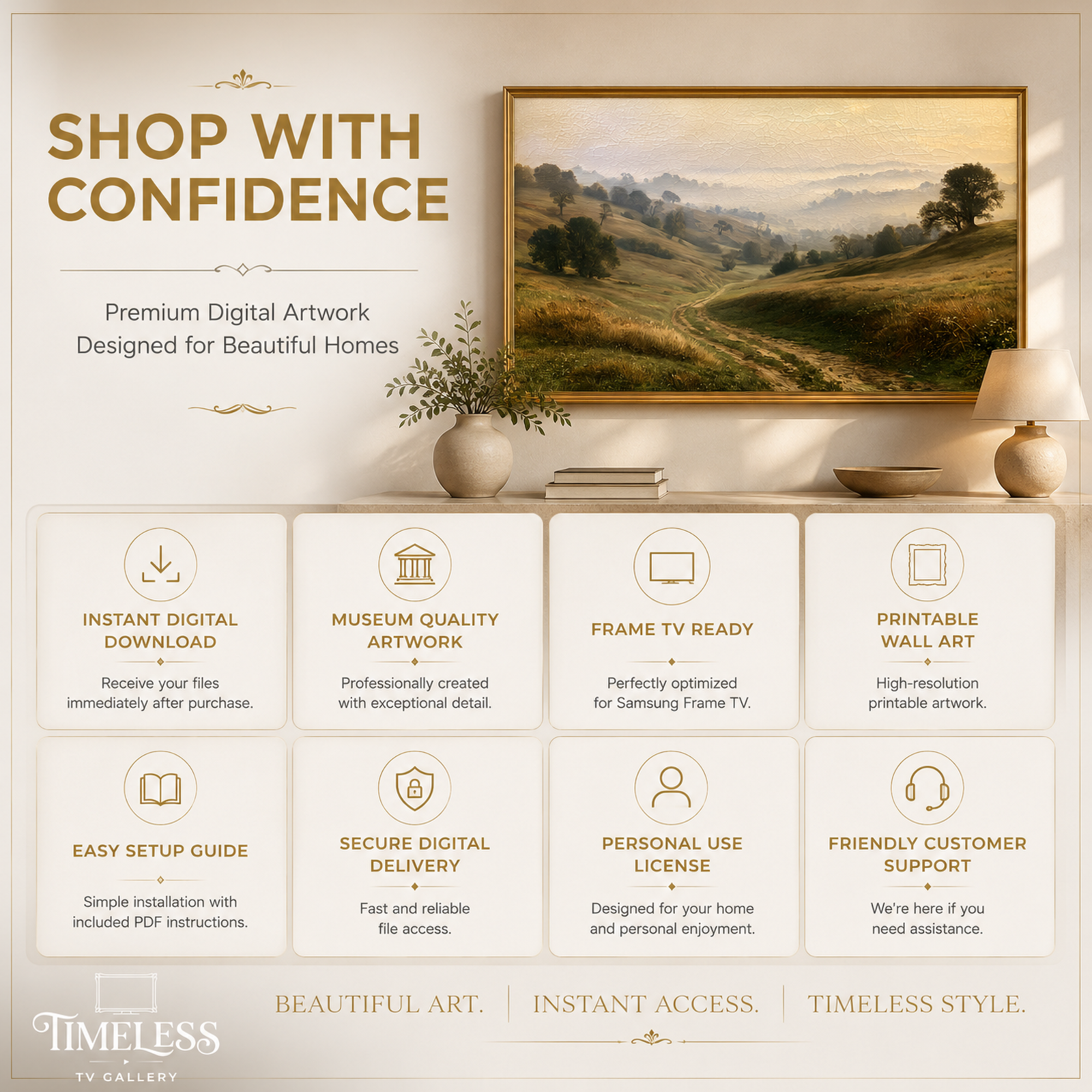 12 Old World Landscape Art Bundle, Vintage Wall Art, Samsung Frame TV (Digital Download)
