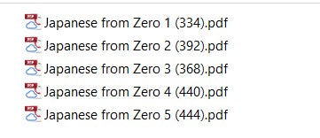 Japanese From Zero Set of 5