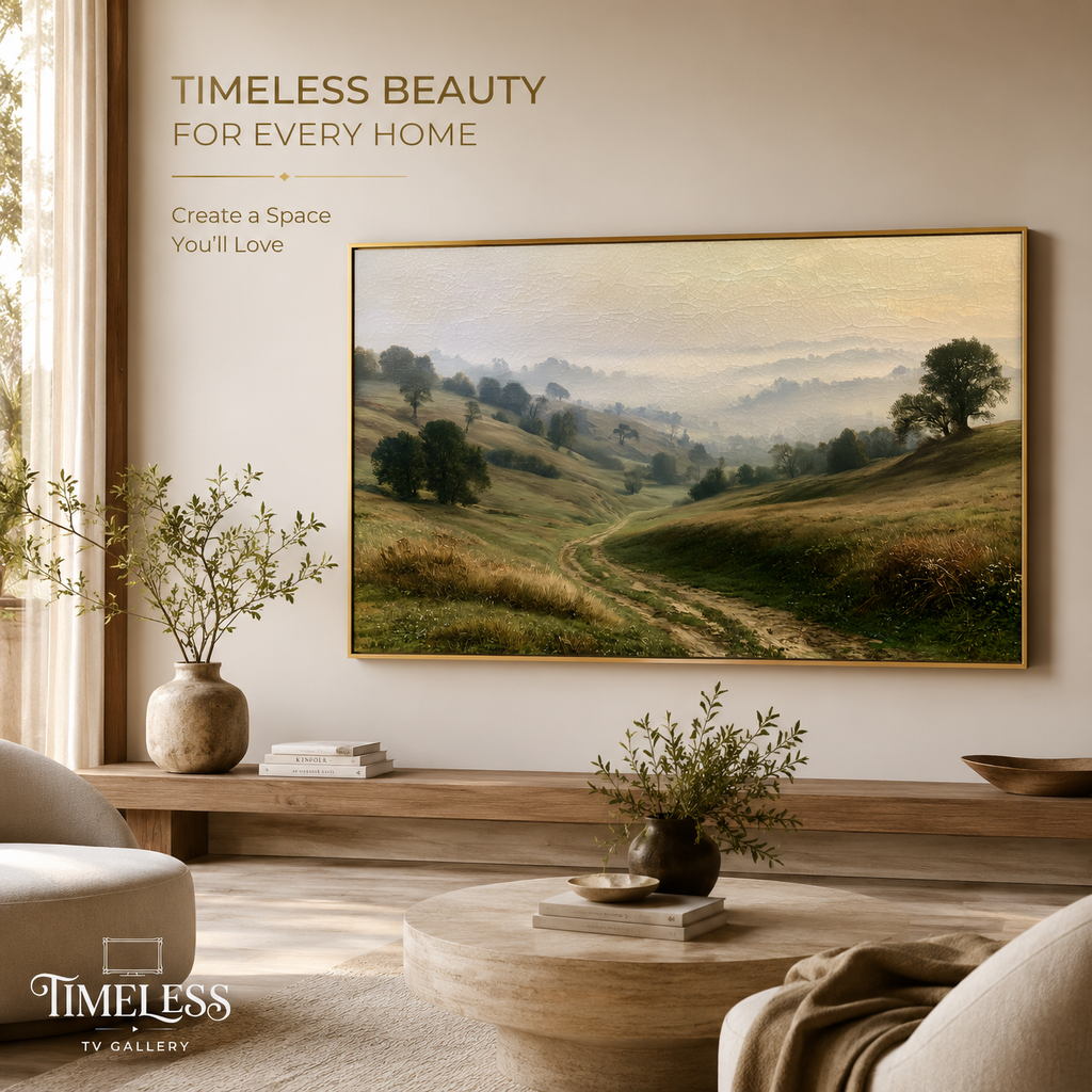 Misty Valley at Dawn | Samsung Frame TV Art | Digital Download