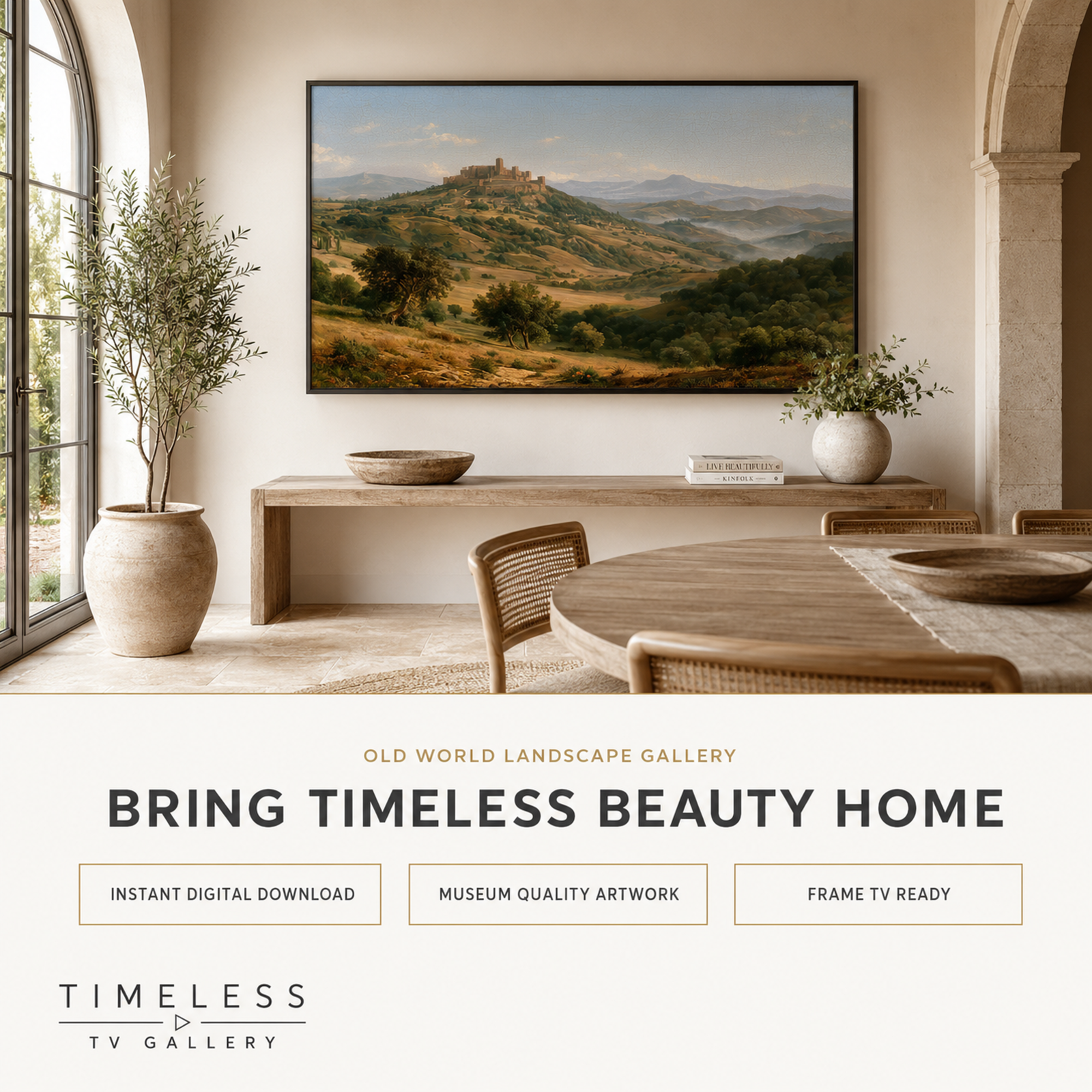 12 Old World Landscape Art Bundle, Vintage Wall Art, Samsung Frame TV (Digital Download)