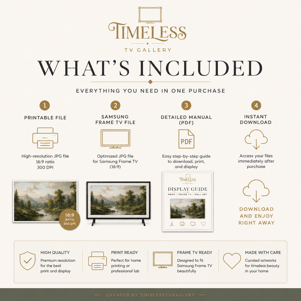 Misty Valley at Dawn | Samsung Frame TV Art | Digital Download