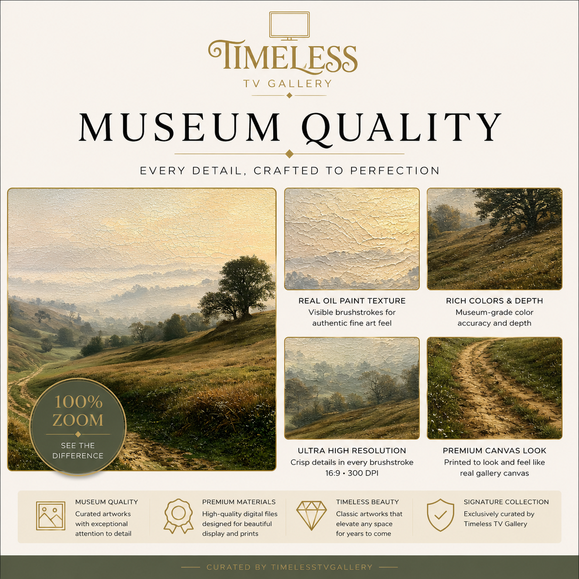 Misty Valley at Dawn | Samsung Frame TV Art | Digital Download