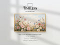 Soft Pastel Meadow wildflower meadow | Delicate Meadow Composition | TV frame art