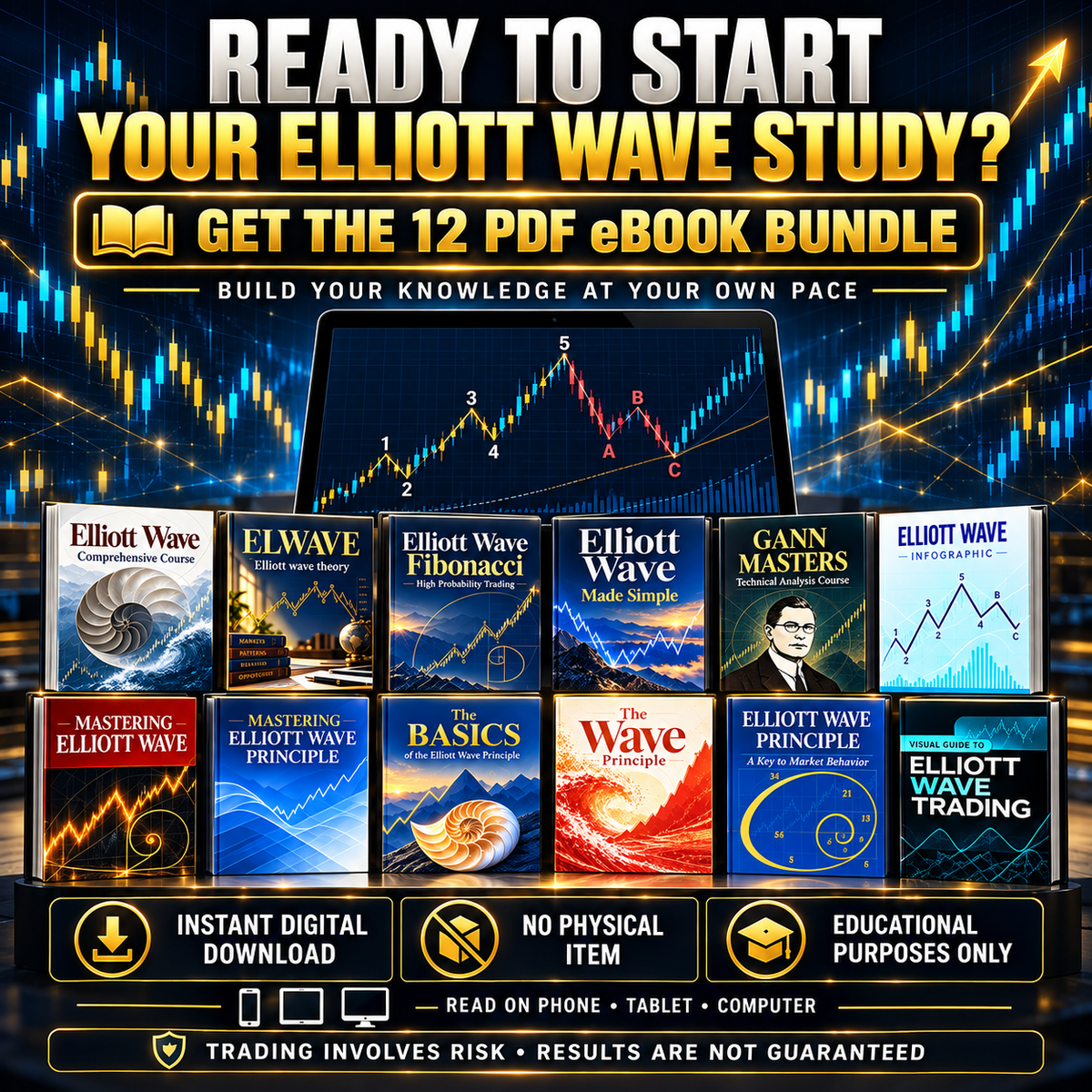 12 PDF Bundle of Mastering of Elliott Wave Set - PDF | the7finds