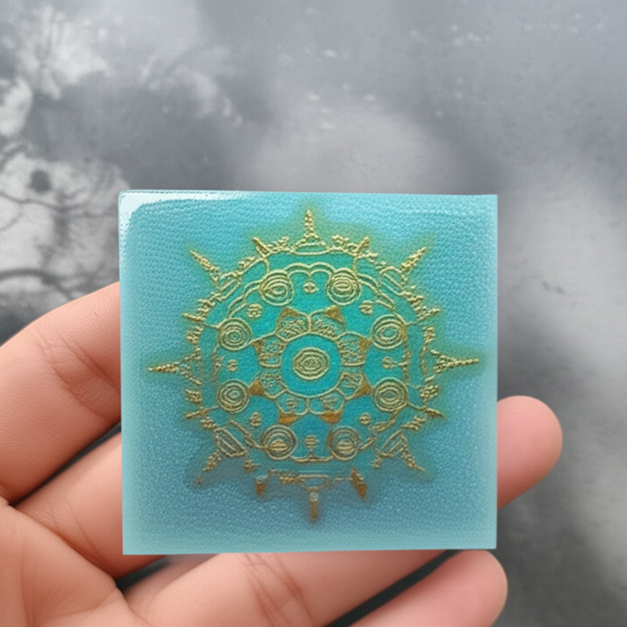 Yant Bua Paed Tid Eight Directional Lotus protection Thai yantra sticker