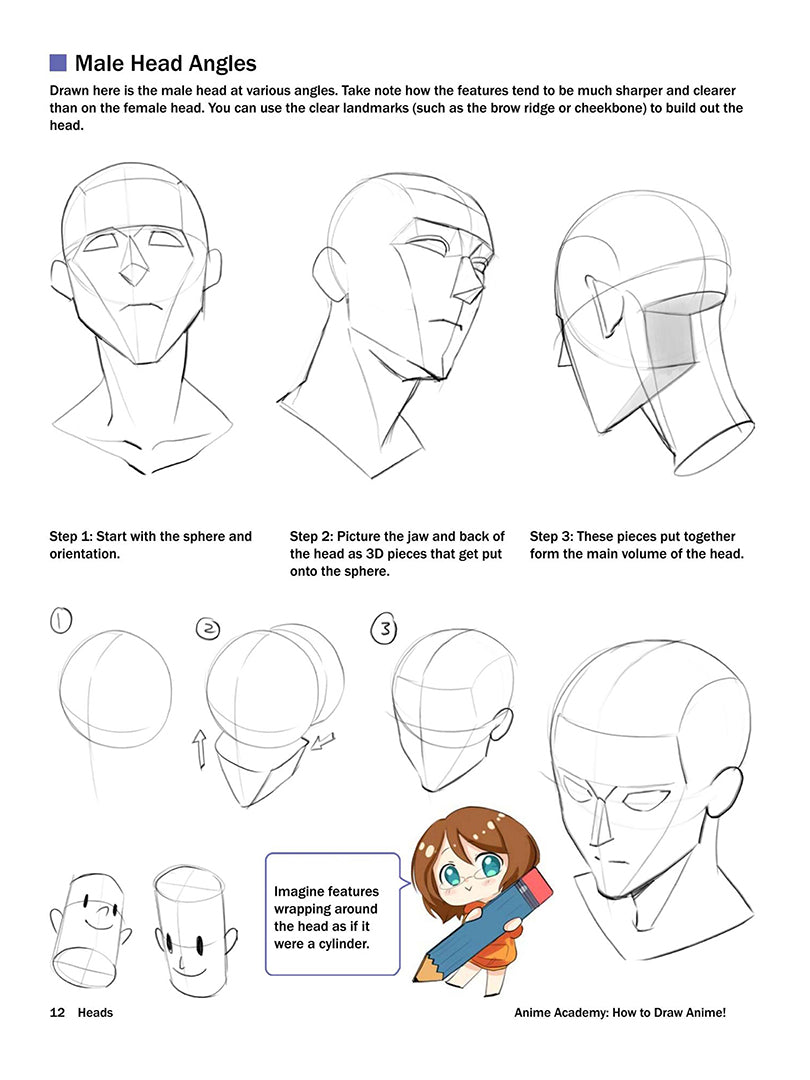 Anime Drawing Academy: How to Draw Anime Characters Step by Step — Heads, Anatomy, Clothing & Color Guide PDF
