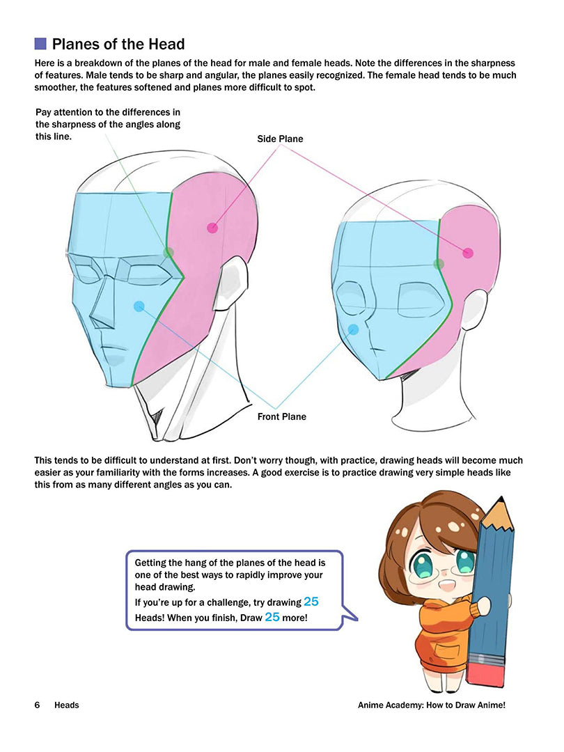 Anime Drawing Academy: How to Draw Anime Characters Step by Step — Heads, Anatomy, Clothing & Color Guide PDF