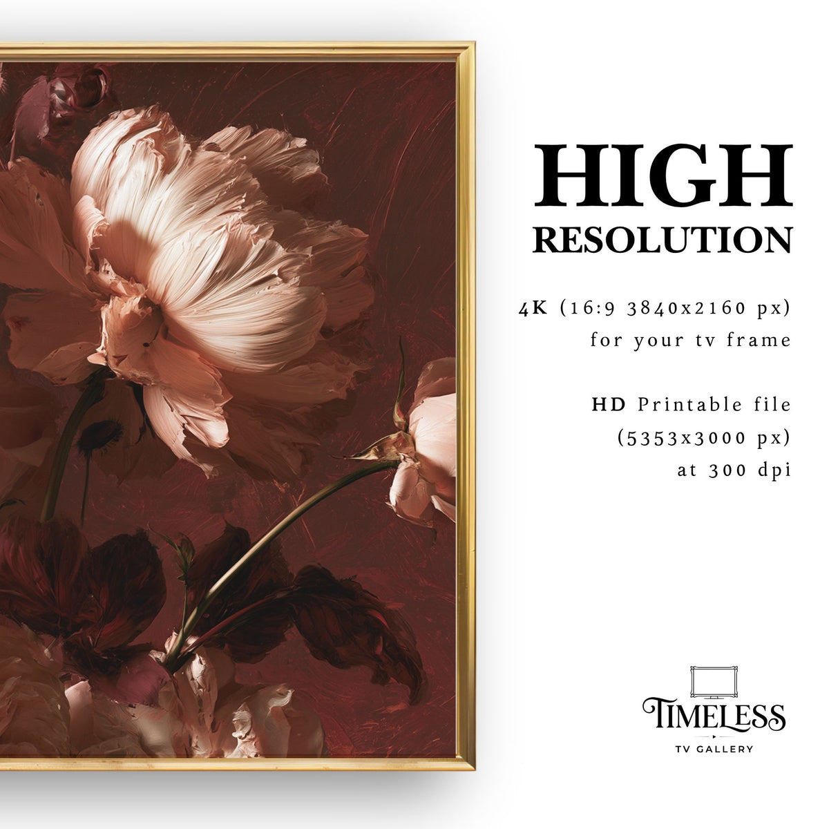 A Study in Refined Bloom - Digital Wall Art | the7finds