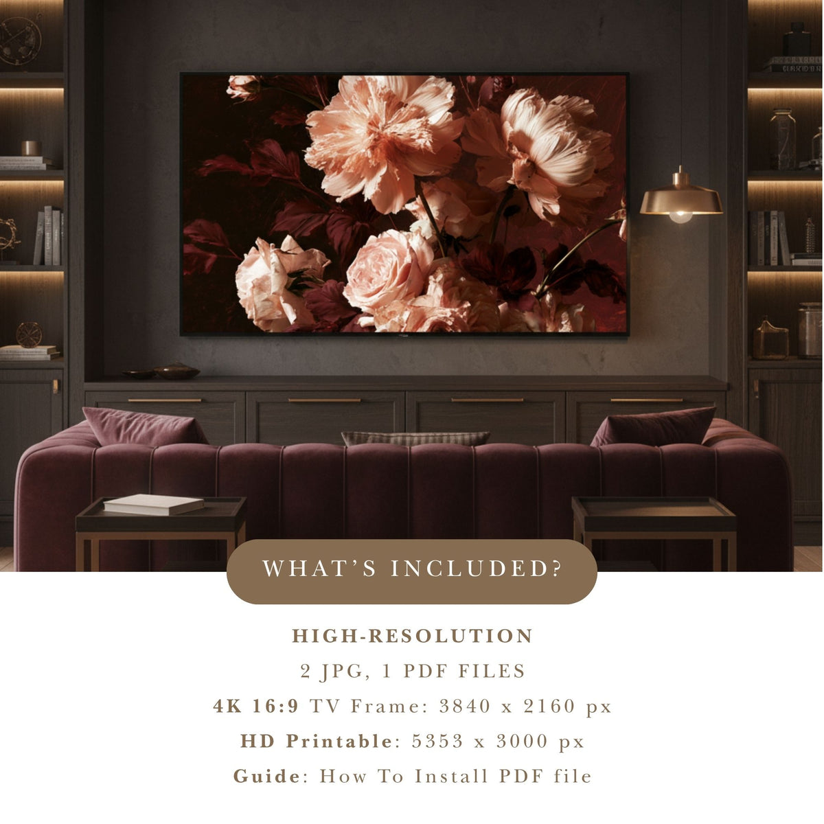 A Study in Refined Bloom - Digital Wall Art | the7finds