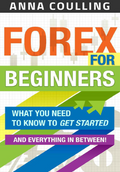 Book cover of 'Forex for Beginners' by Anna Coulling with colorful text and abstract design.