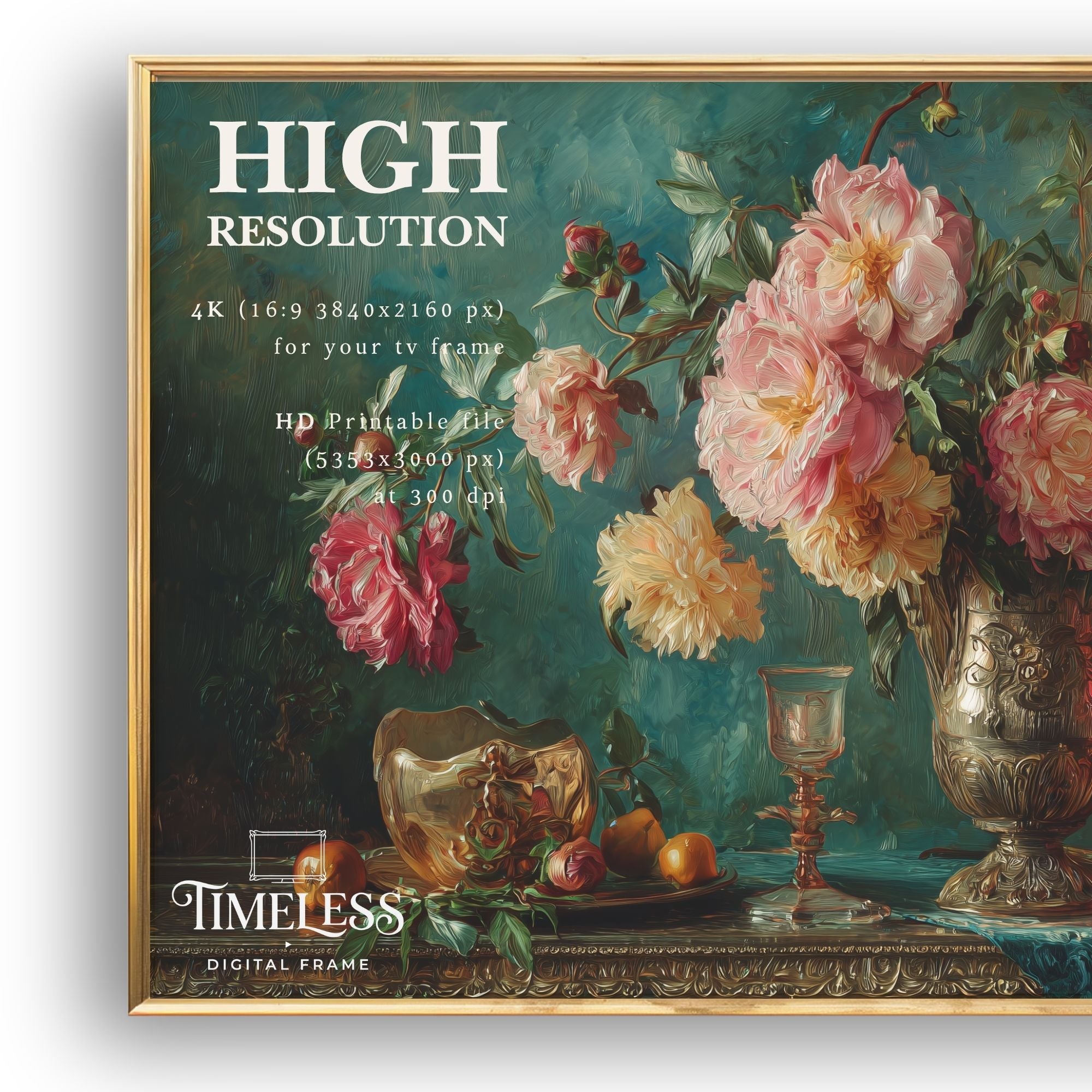 By Candlelight and Peony | Samsung Frame TV Art | Digital Download