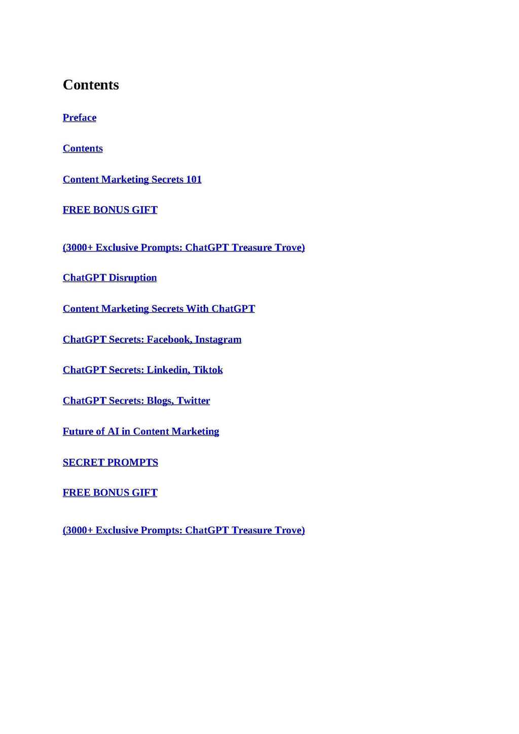 AI Prompt Secrets for Content Marketing: 3,000+ Prompts for Marketers, Influencers & Entrepreneurs (PDF)