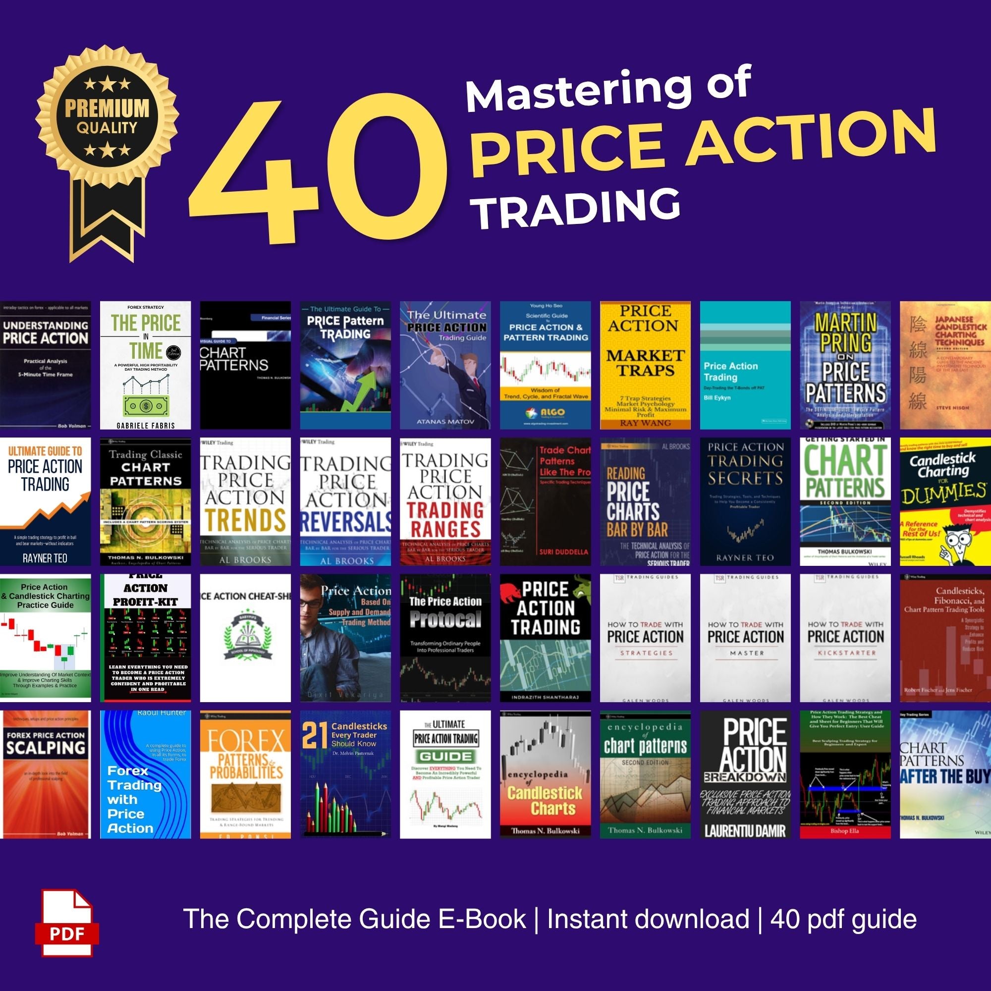 40 Mastering of Price Action – Complete Trading Guide Bundle (40 PDF eBooks)