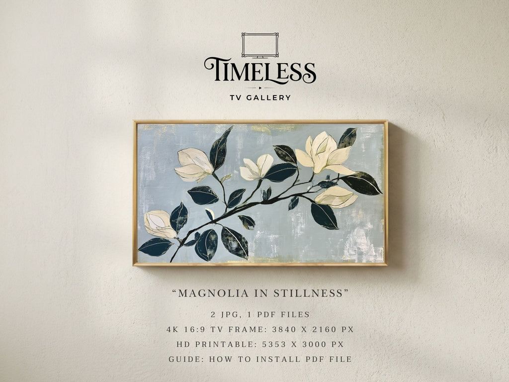 Magnolia in Stillness | Samsung Frame TV Art | Digital Download
