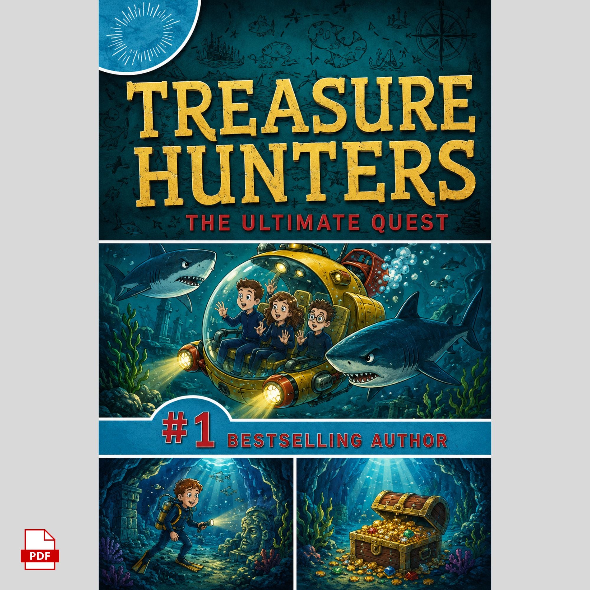 Kids Underwater Mystery Adventure PDF – Illustrated AR Dive Ebook Cleopatra Ages 8-12