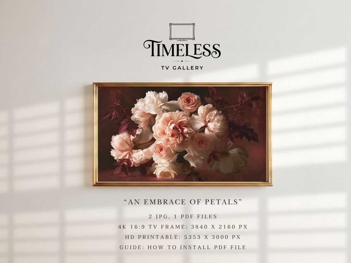 An Embrace of Petals - Digital Wall Art | the7finds