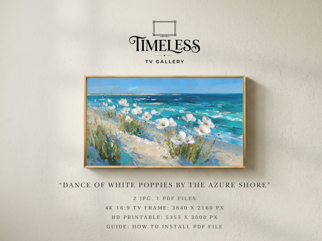 Classic Coastal View ocean horizon #151 | Digital Download | TV Frame Art