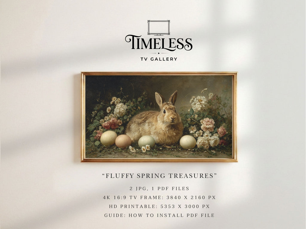 Fluffy Spring Treasures #18 | Samsung Frame TV Art | Digital Download