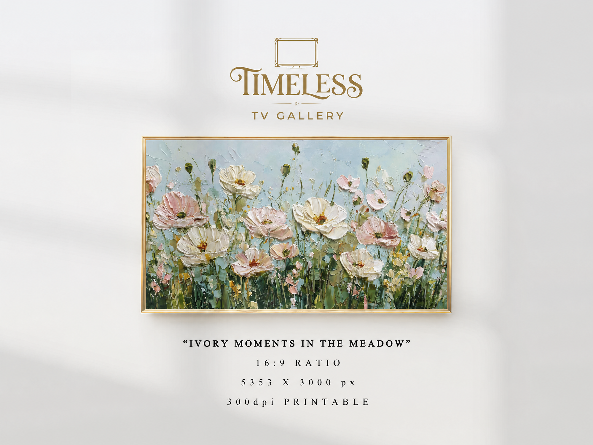 Ivory Moments in the Meadow #02 | Samsung Frame TV Art | Digital Download