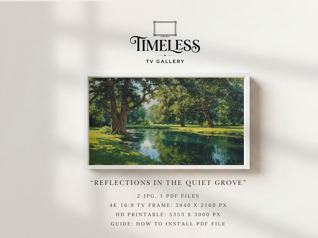 Reflections in the Quiet Grove #225 | Samsung Frame TV Art | Digital Download