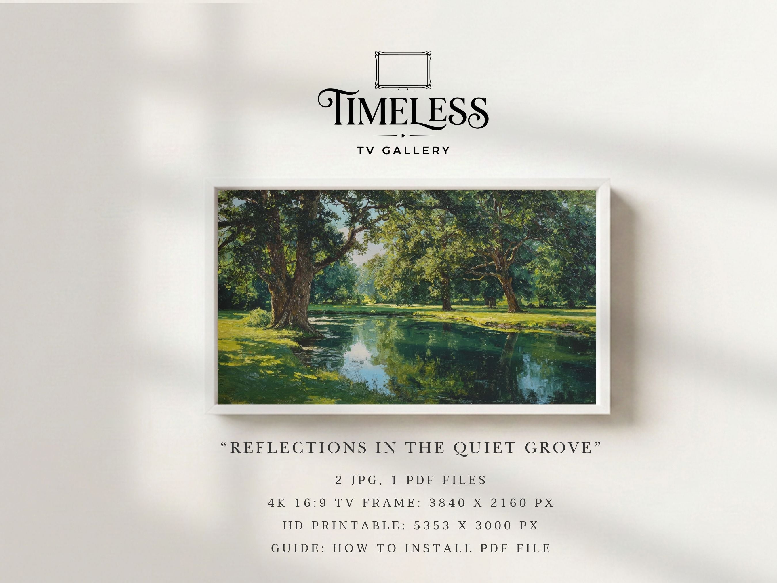 Reflections in the Quiet Grove #225 | Samsung Frame TV Art | Digital Download