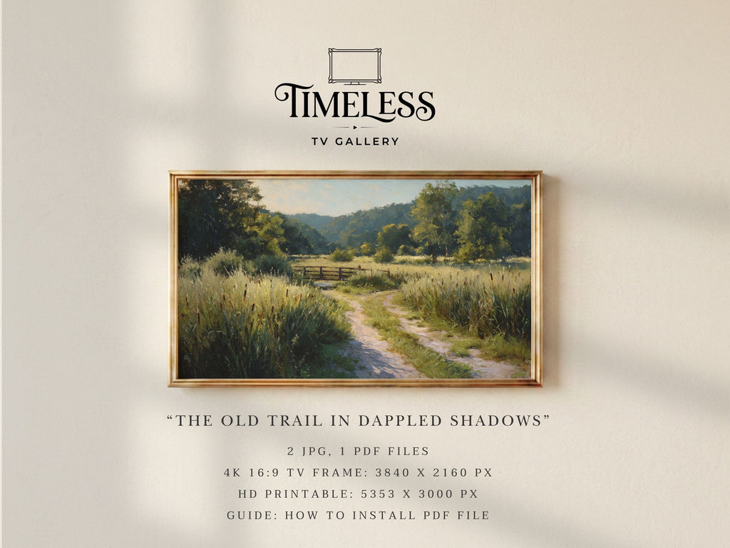The Old Trail in Dappled Shadows #229 | Samsung Frame TV Art | Digital Download