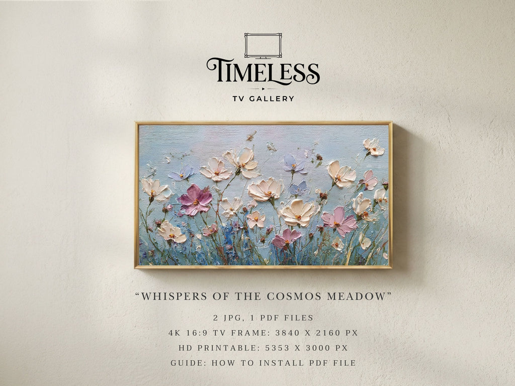 Whispers of the Cosmos Meadow #61 | Samsung Frame TV Art | Digital Download
