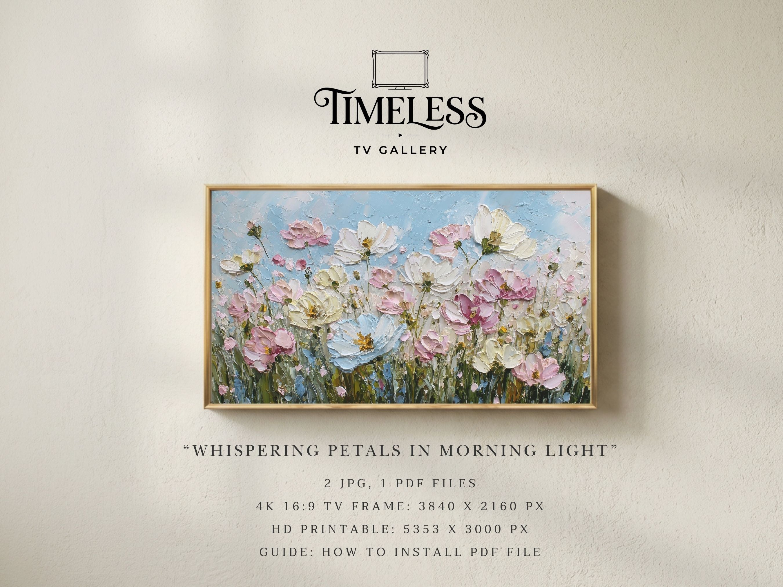 Whispering Petals in Morning Light #01 | Samsung Frame TV Art | Digital Download