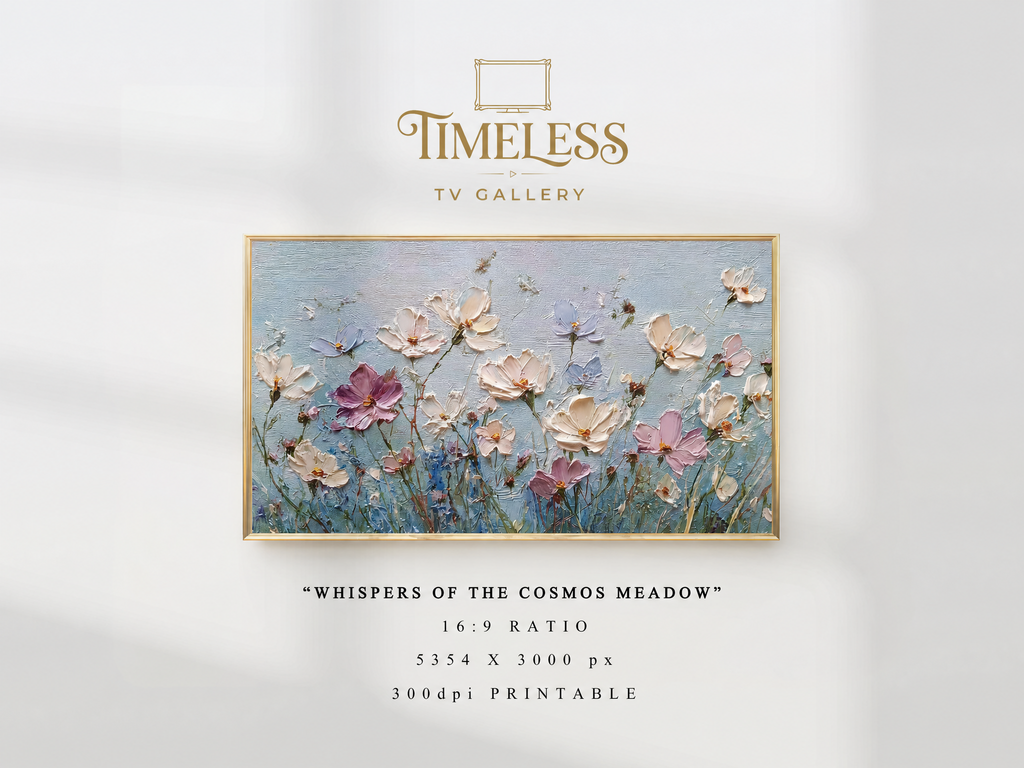 Samsung Frame TV Art | Digital Download Wall Art | Whispering Petals in Morning Light #01
