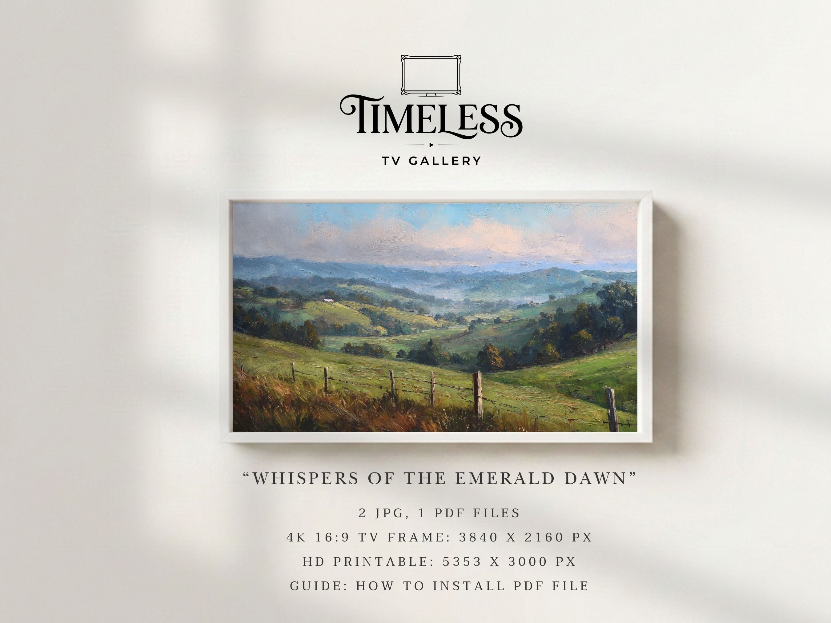Whispers of the Emerald Dawn #221 | Samsung Frame TV Art | Digital Download