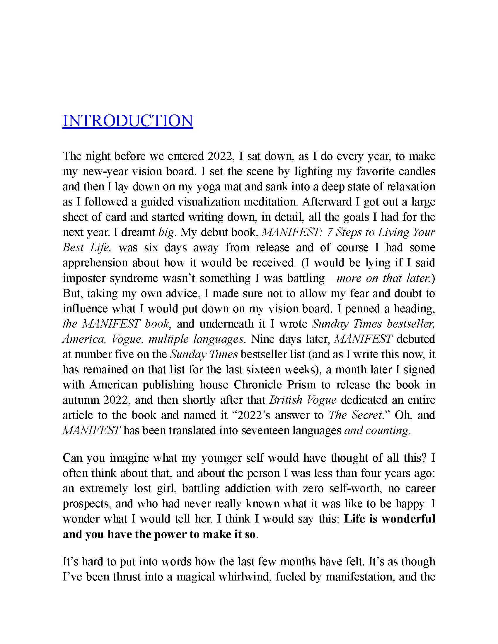 Manifestation in Action interior page