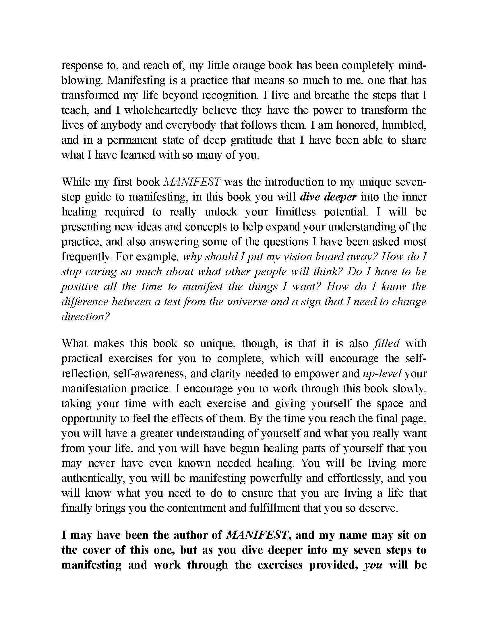 Manifestation in Action interior page