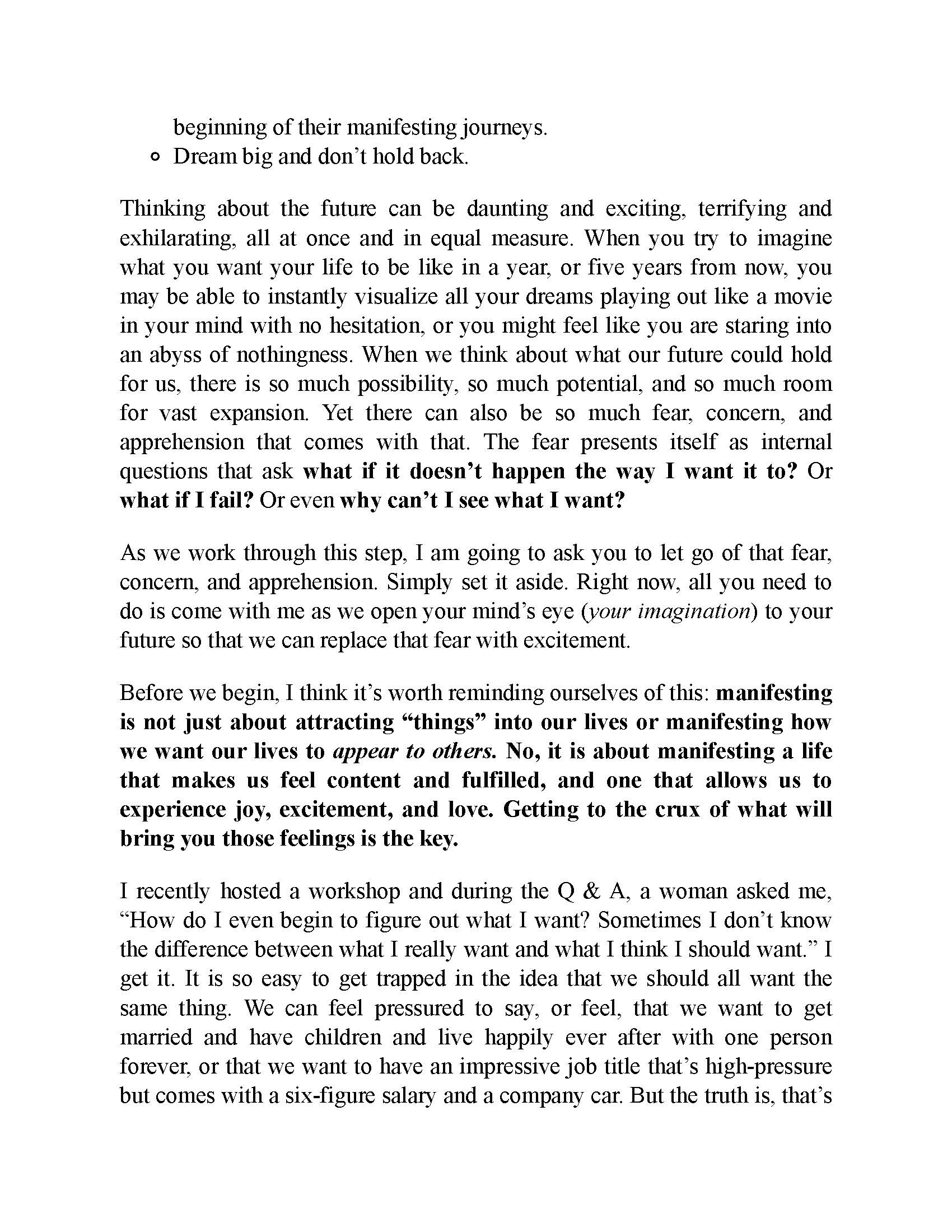 Manifestation in Action interior page