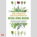 Book cover of 'The Complete Encyclopedia of Natural Herbal Medicine' with illustrations of plants on a white background.