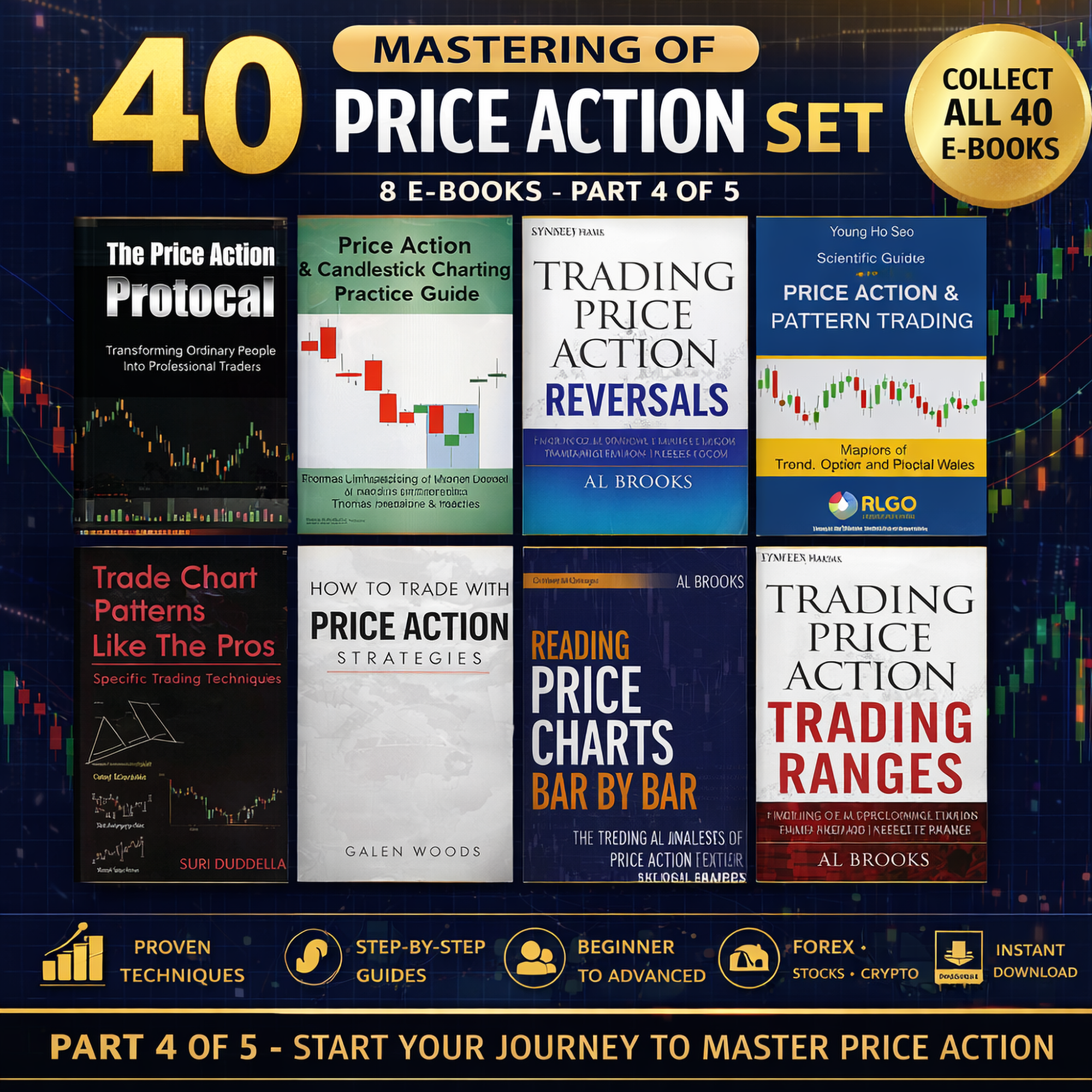 40 Mastering of Price Action – Complete Trading Guide Bundle (40 PDF eBooks)