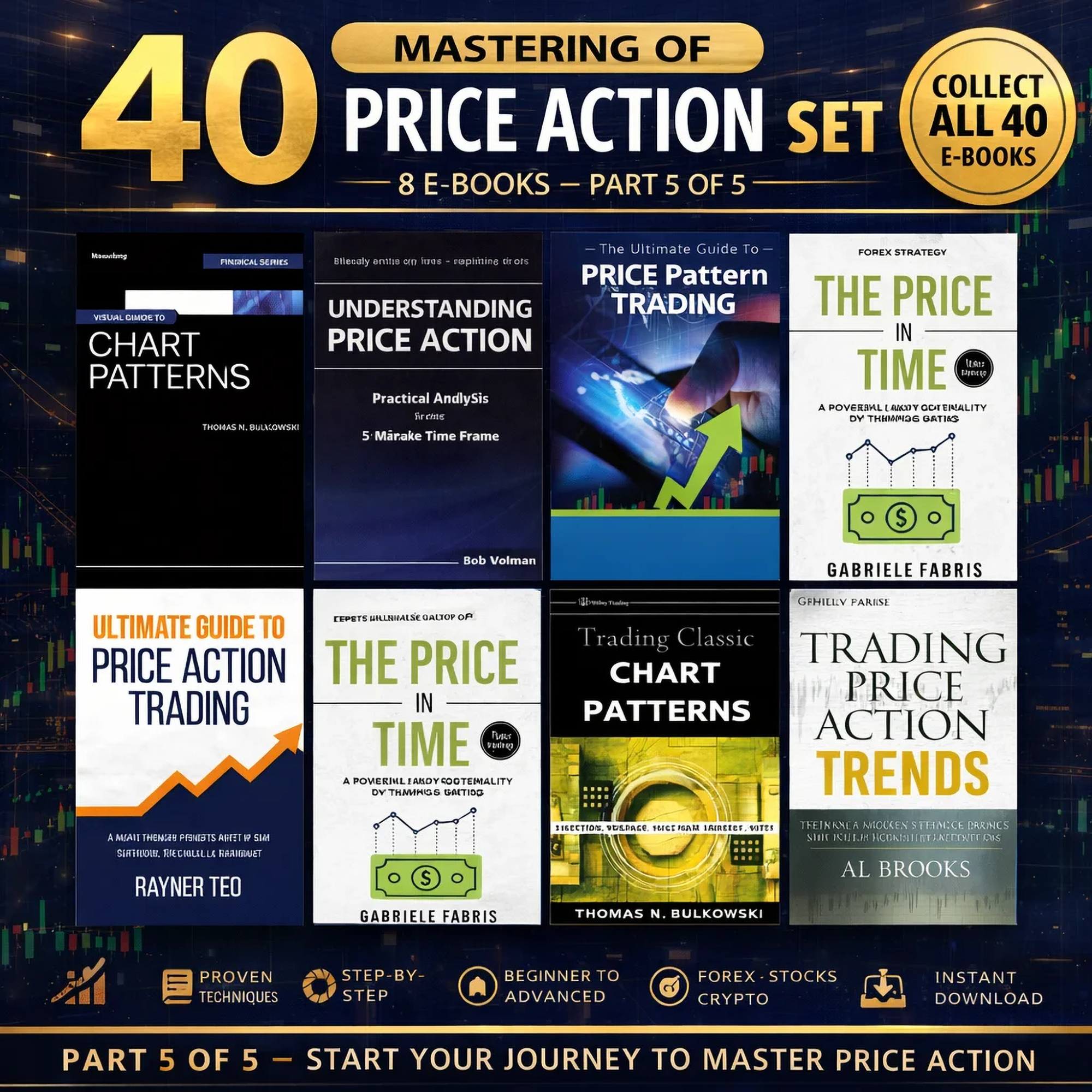 40 Mastering of Price Action – Complete Trading Guide Bundle (40 PDF eBooks)