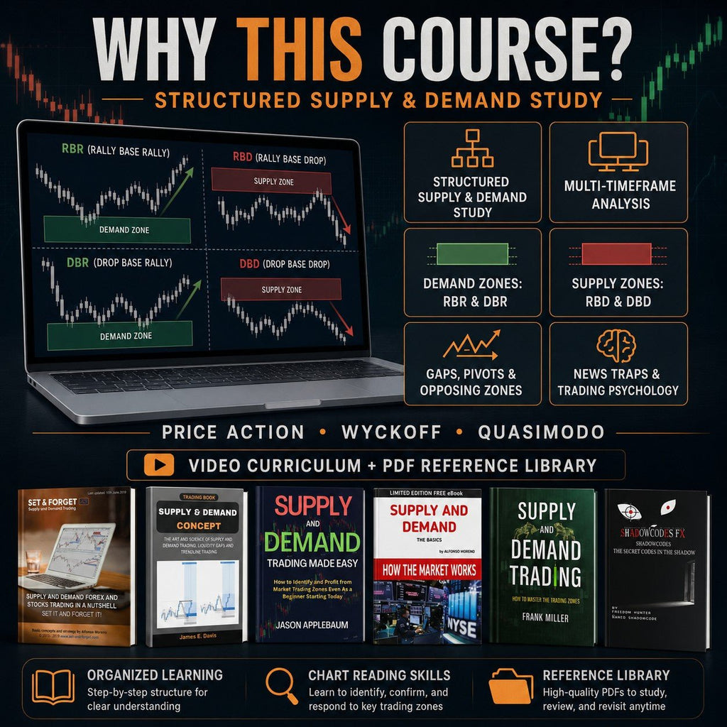 Supply & Demand Trading Course – 13 Video Lectures + 16 PDF Guides | Price Action Masterclass for Forex, Stocks & Crypto - PDF | the7finds