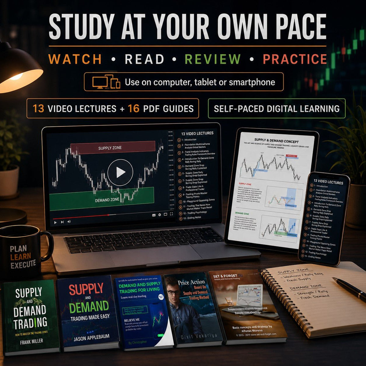 Supply & Demand Trading Course – 13 Video Lectures + 16 PDF Guides | Price Action Masterclass for Forex, Stocks & Crypto - PDF | the7finds
