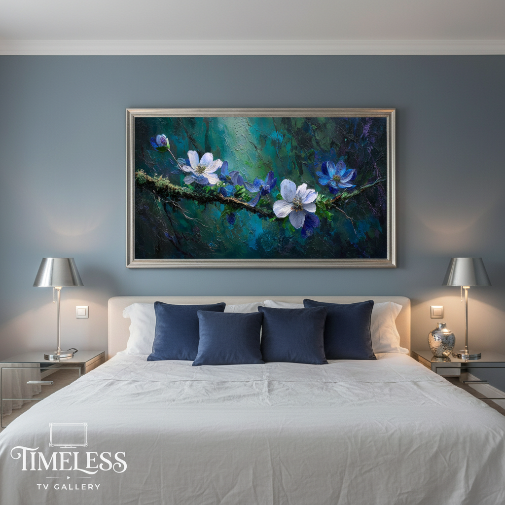 Blue Bedroom Mockup