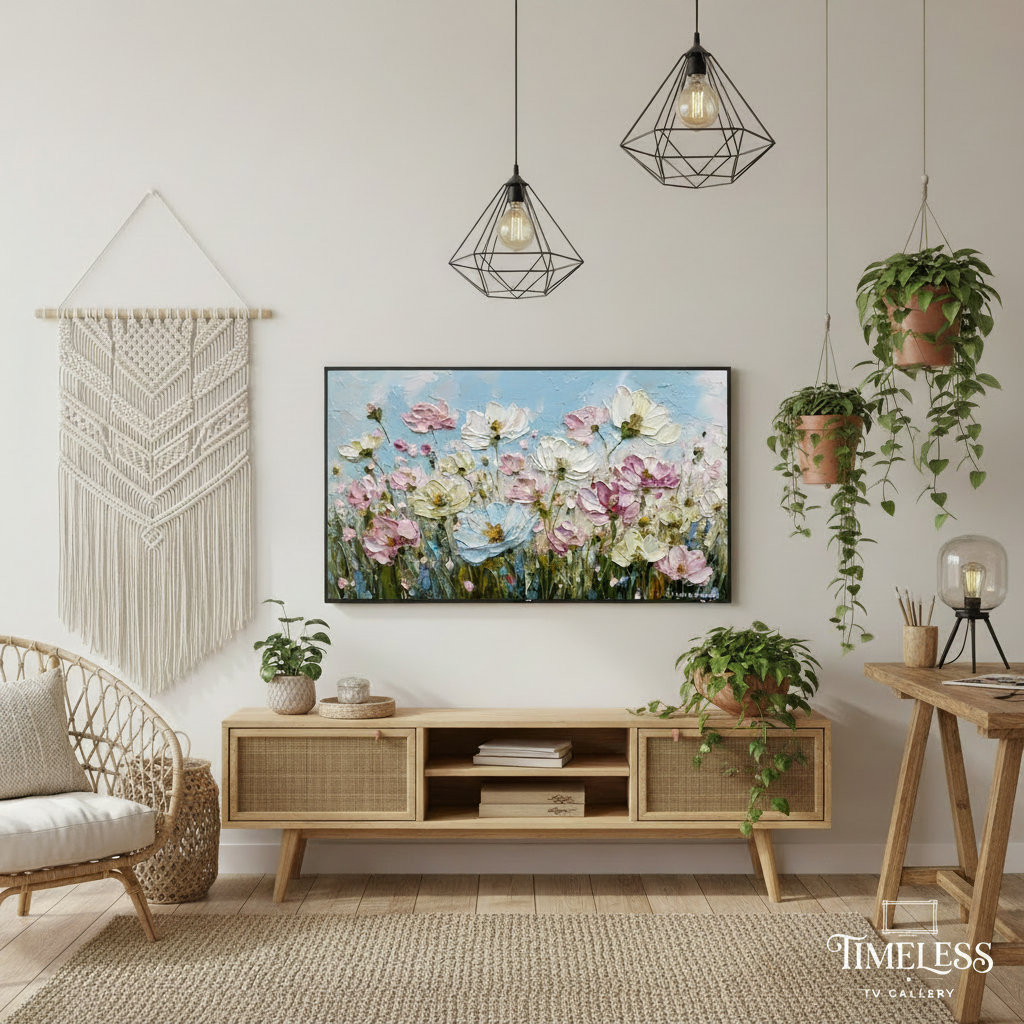 Samsung Frame TV Art | Digital Download Wall Art | Whispering Petals in Morning Light #01