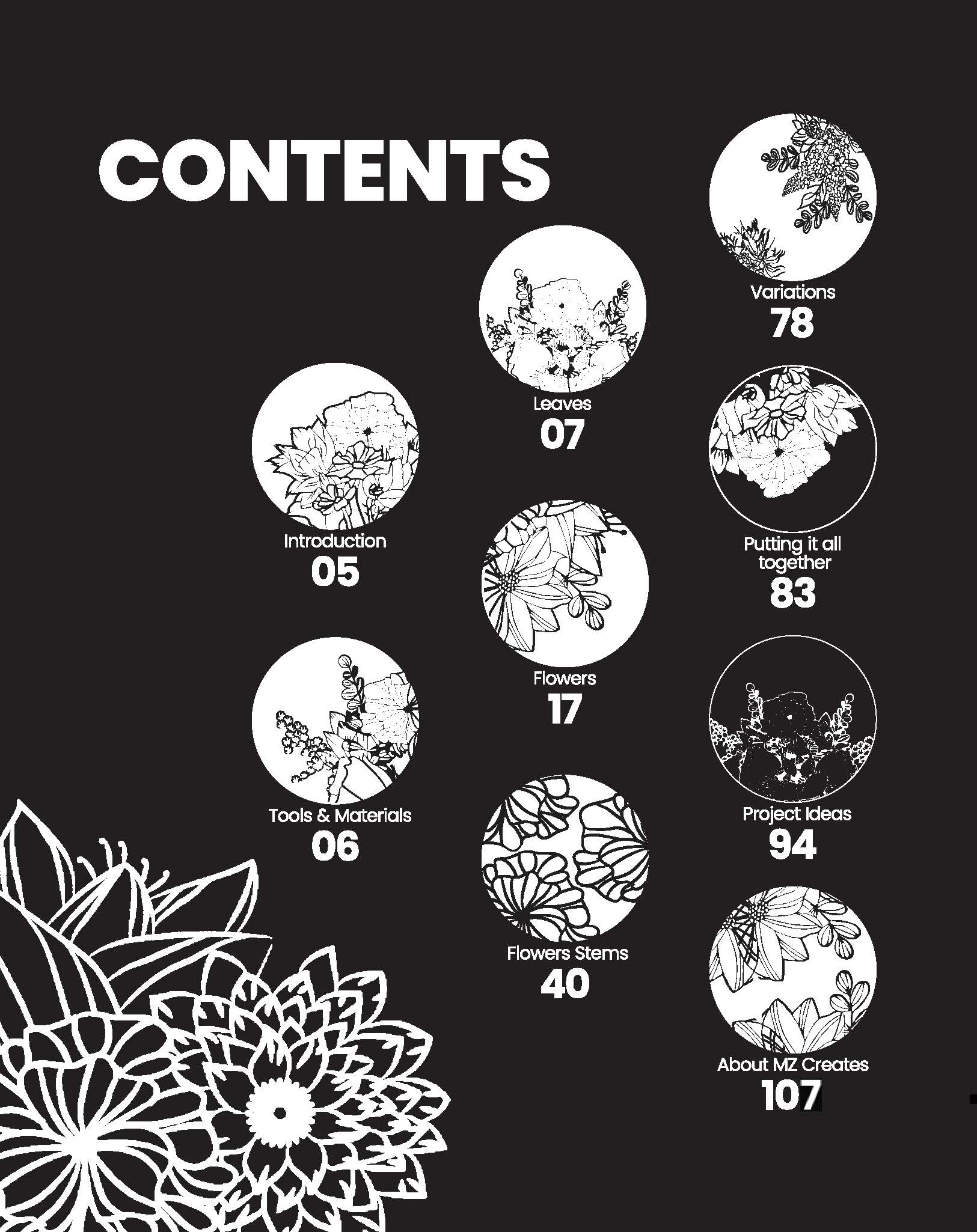 Botanical Line Drawing I by MZ Creates