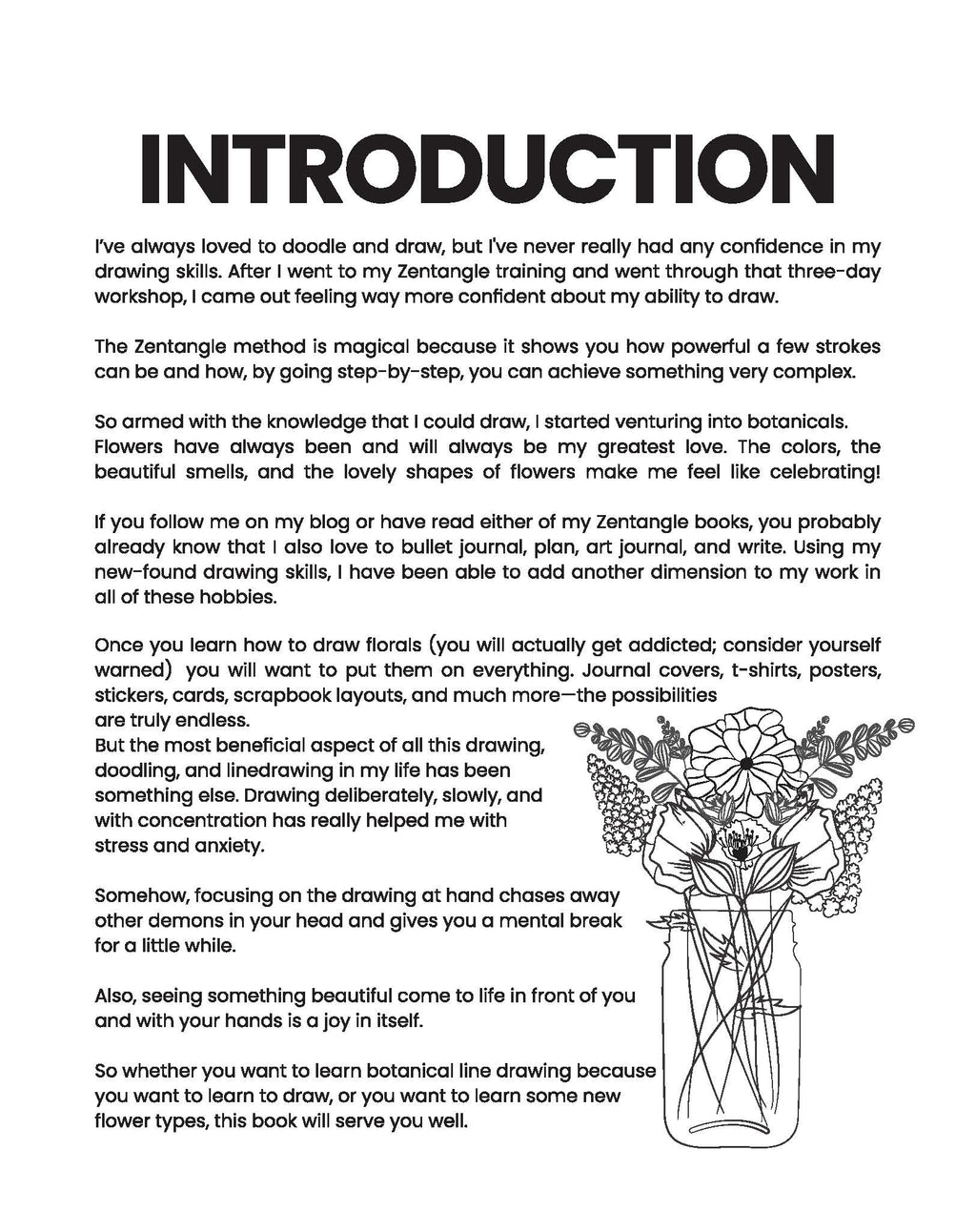 Botanical Line Drawing I by MZ Creates