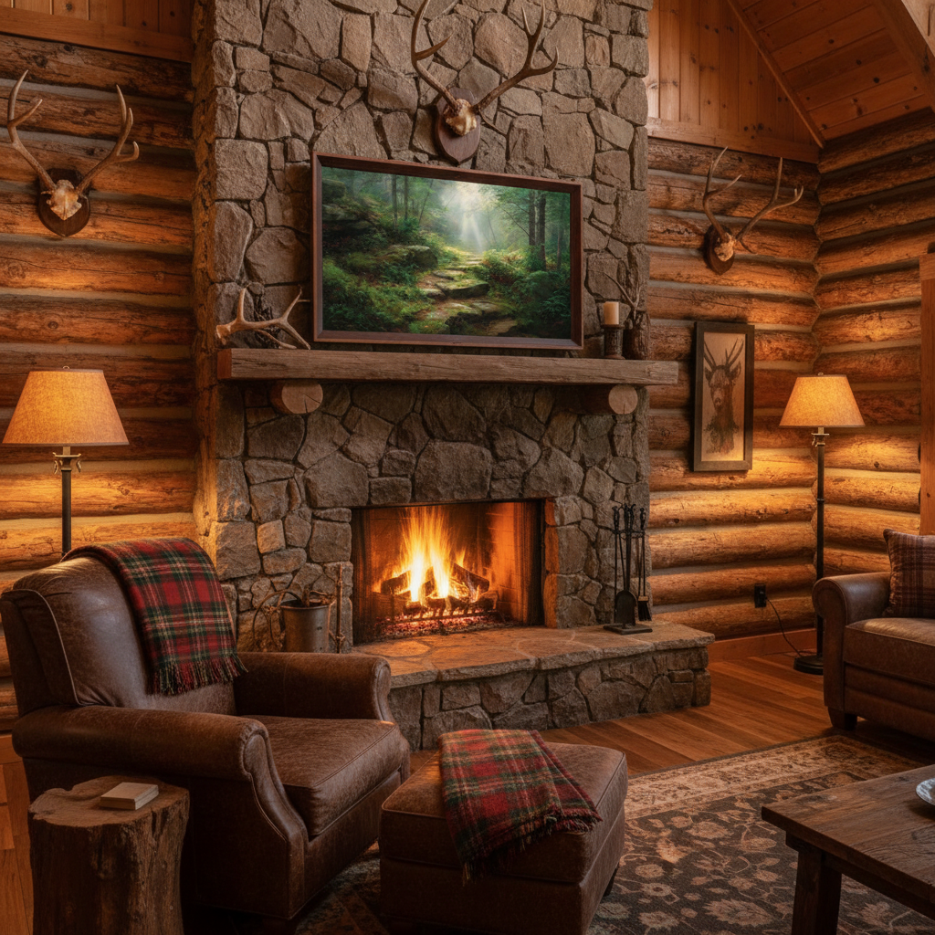 Cabin Living Room Mockup