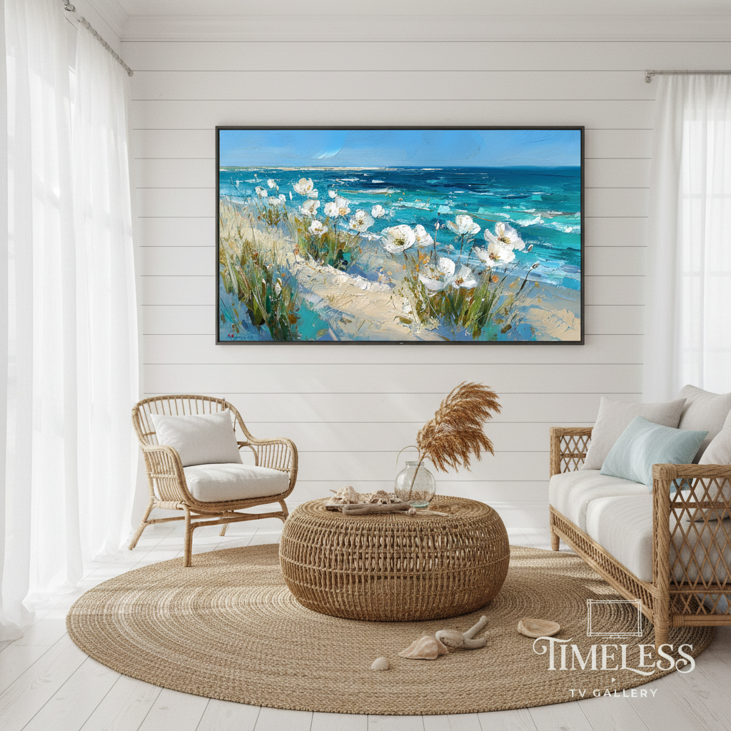 Coastal Beach House Living Room