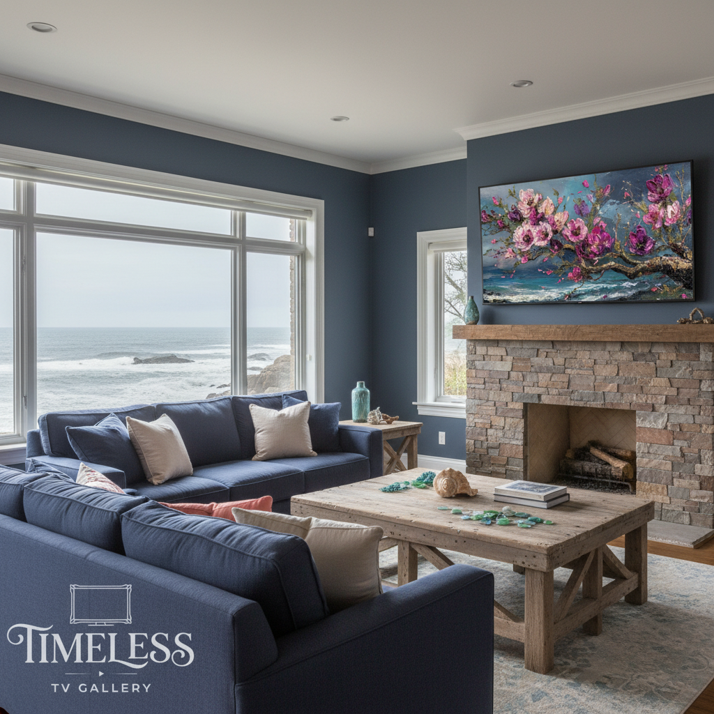 Coastal Living Room Mockup