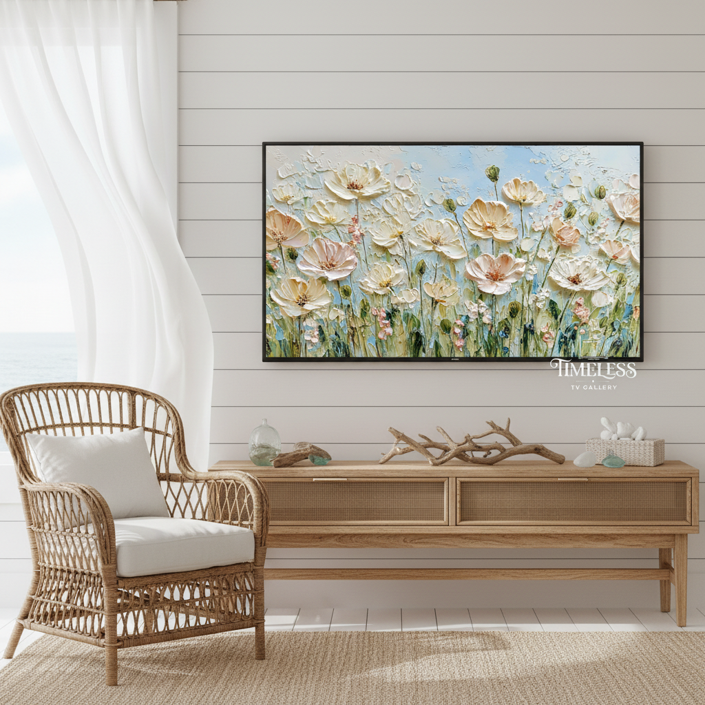 Ivory Moments in the Meadow #02 | Samsung Frame TV Art | Digital Download