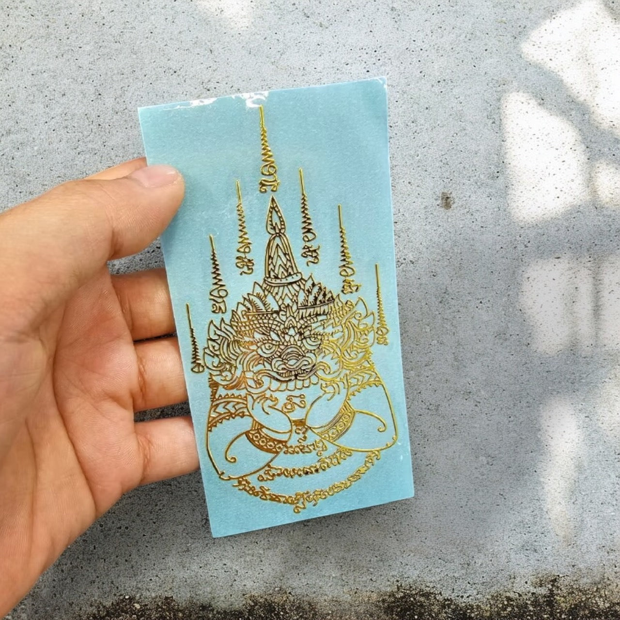 Yant Ruesi Na Suea Tiger-Faced Hermit Thai yantra sticker