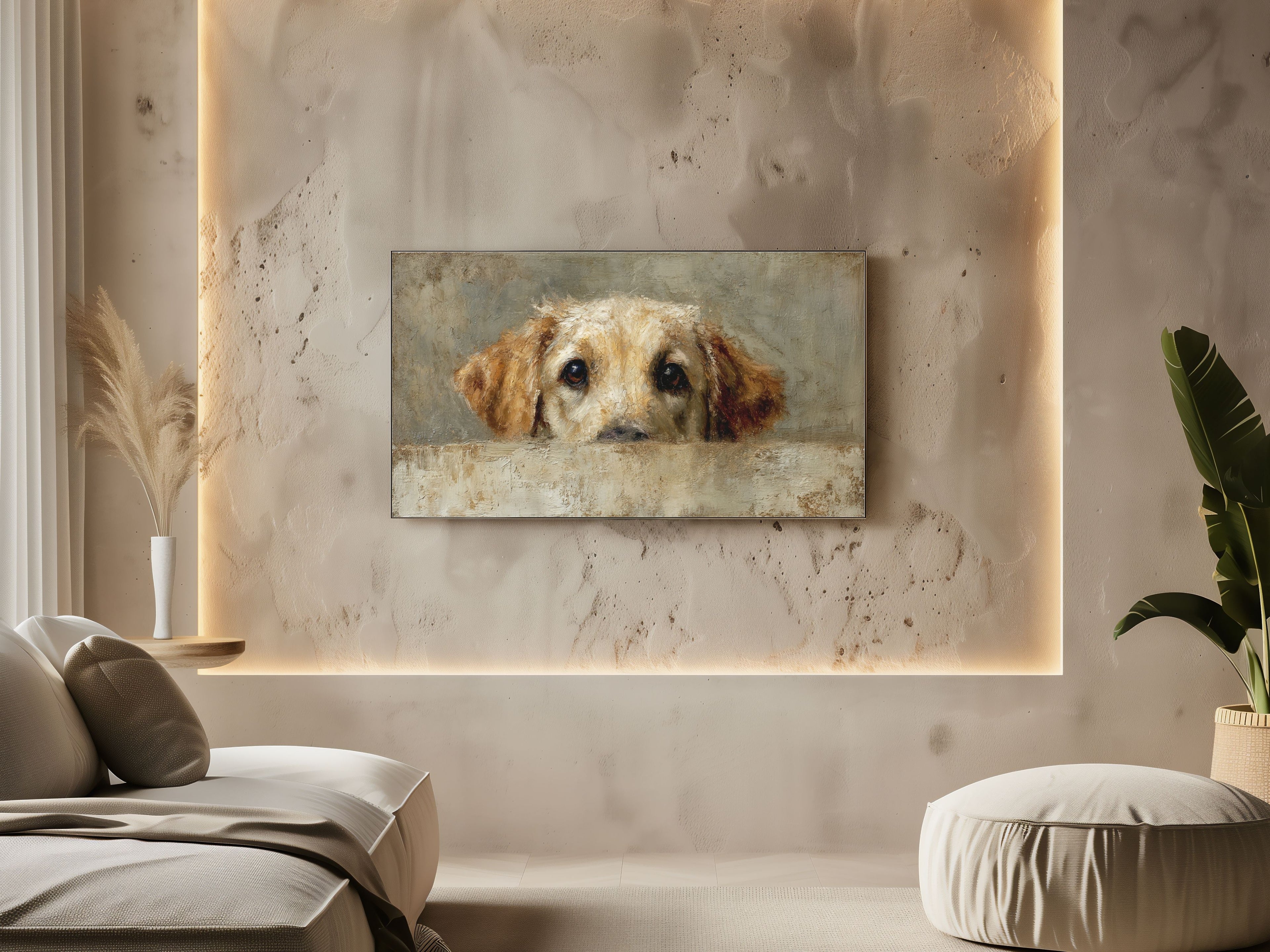 Samsung Frame TV Art Instant Download — Peeking Animals Bundle Set of 5 | 4K Digital Wall Art